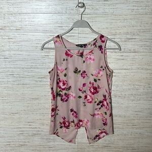 Express Open Back Pink Floral Top | S/P